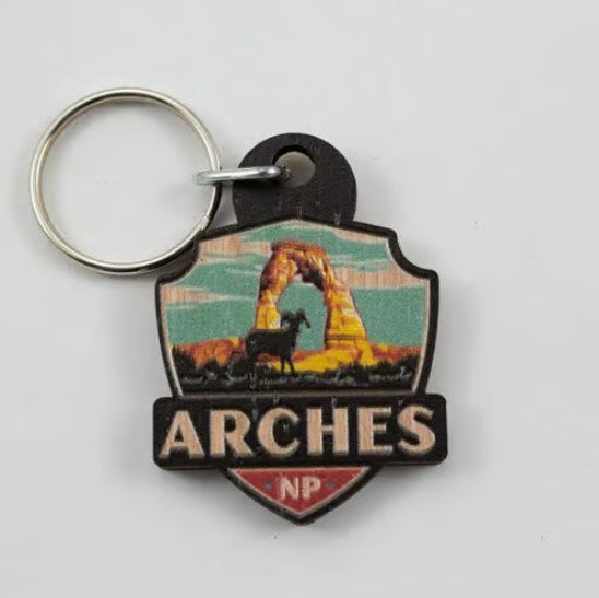 Arches Ranger Shield Keychain