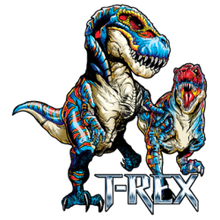 #157 T-Rex Blue and Red