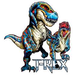 #157 T-Rex Blue and Red