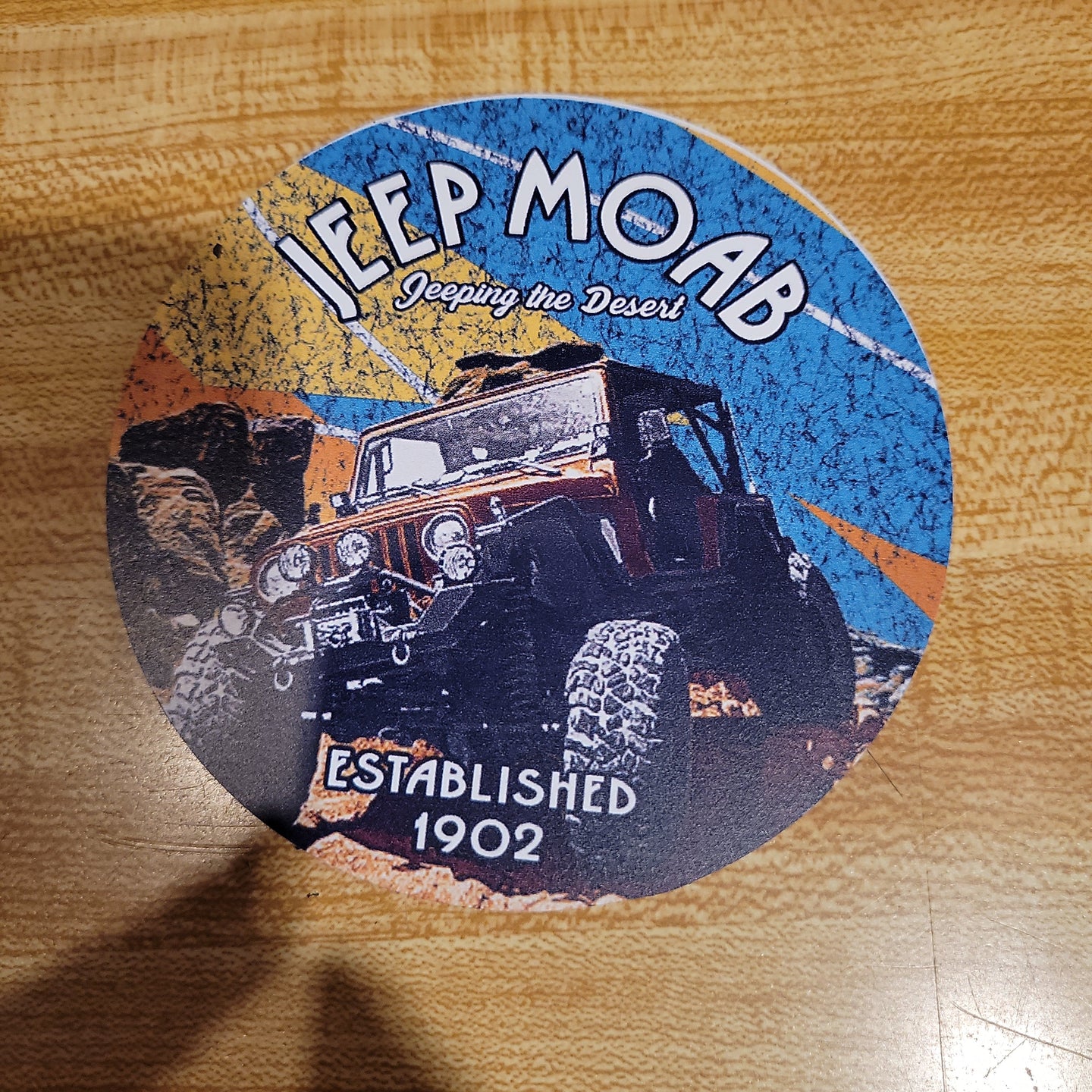 Abstract Moab Jeep Safari Magnet