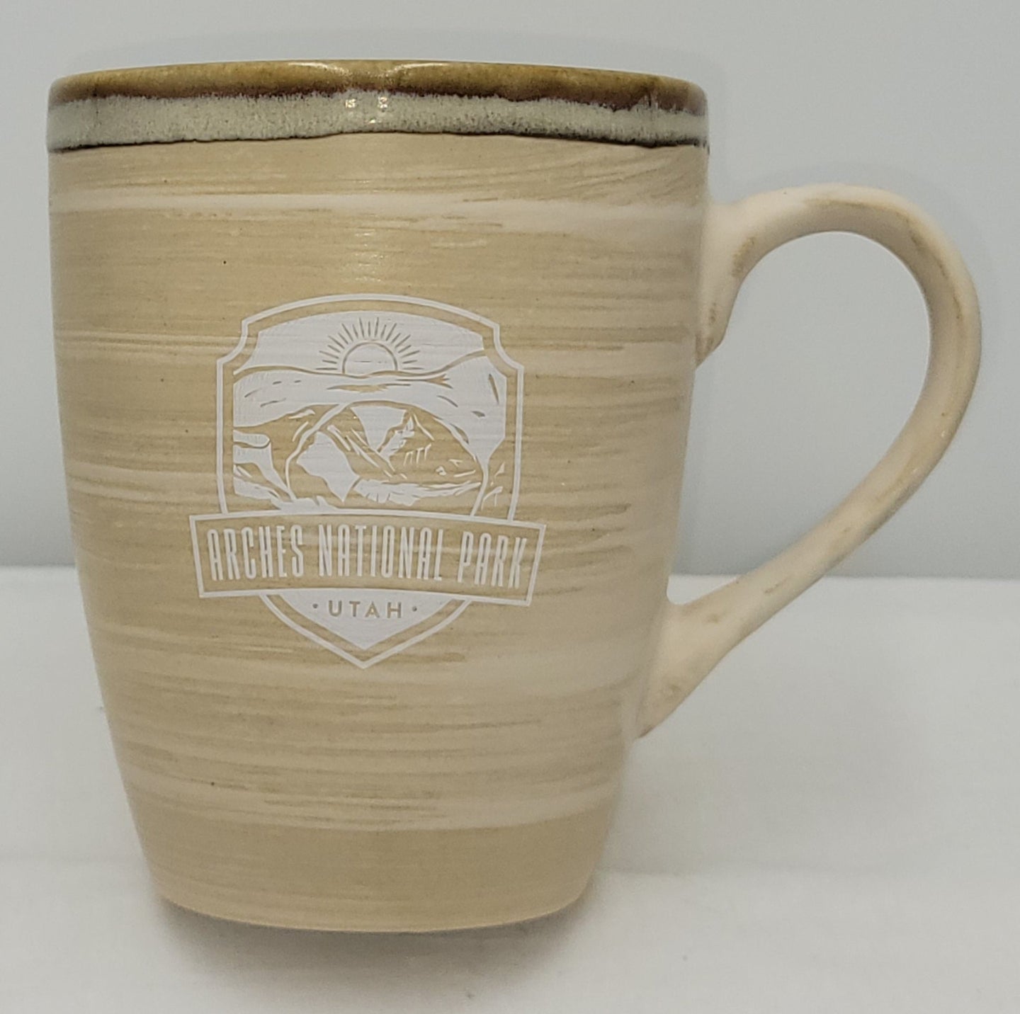 Ceramic Birch Bark Taper Mug