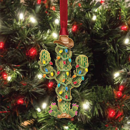 Cowboy Cactus Ornament