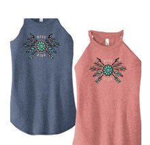 Boho Feathers Concho Ladies' Tank
