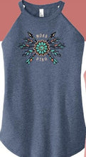 Boho Feathers Concho Ladies' Tank