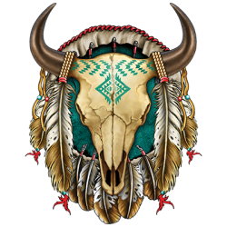 #072 Steer Skull Dreamcatcher