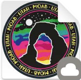 Colored Clouds Arches Magnet