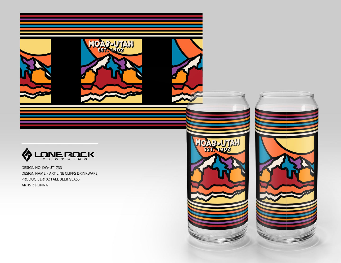 Art Line Cliffs Tall Beer Glass