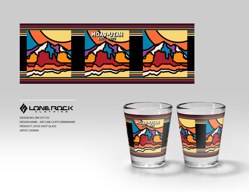 Art Line Cliffs Shot Glass