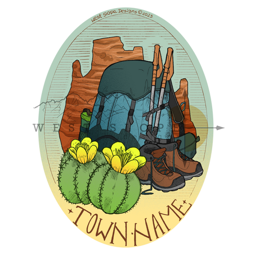 Cactus Backpack Sticker