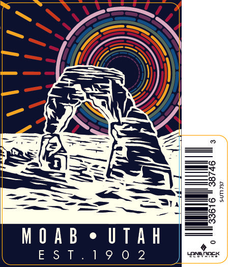 Bright Sun Rays Arch Sticker