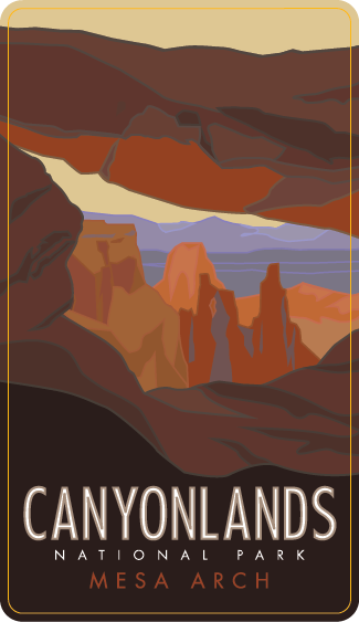 Canyonlands Mesa Arch Travel Poster Magnet